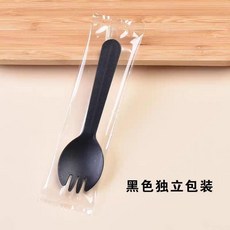 一次性獨立包裝勺叉, 1個, 1200個獨立包裝,獨立包裝天蘭色