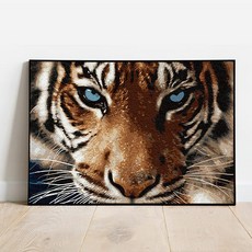 플레이어바웃 DIY 파란눈의 호랑이 명화그리기 세트 유화 40 x 50, 파란눈의 호랑이 (GX8767)