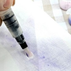 수채화 그림 물감 채색 도구 납작형 붓 워터 브러시 펜 물통 일체형 휴대용, 1개, 상세페이지 참조