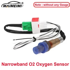 52mm 에어 연료 비율 게이지 디지털 AFR 디스플레이 협대역 O2 산소 센서 0258006028 블루/레드 LED 자동차, 02 1 x Sensor
