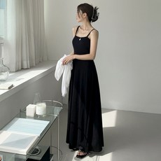 LBRAND 마론 민소매 맥시 롱 드레스