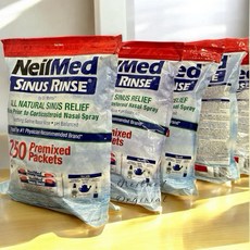 NeilMed 鼻腔沖洗鹽，250包預混包，pH平衡，溫和舒緩，醫師推薦, 1個, 250入