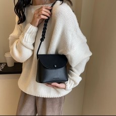 韓系時尚小方包 單肩斜挎包, 嘿嘿黑-總重320g -20*19*10,精美小巧包包外贈防塵袋