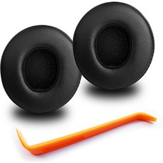 솔로 3 이어패드 - 비트 솔로 2 및 솔로 3 무선 헤드폰 교체용 이어패드화이트, Black, 1개, 블랙