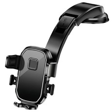 瀑布式吸盤手機架 汽車儀錶板手機支架 車用手機支架 車載手機架, 黑色, 1個