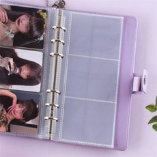 빅조이 6공 바인더 포카 속지 세트 학생용품, A6 3분할 양면속지 50매