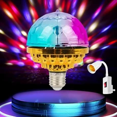 LED 무대 램프 전구 무대 조명 다채로운 소형 매직 볼 360도 회전 USB 플러그 다중 모드 DJ 디스코 분위기 조명, RGB Light, EU Plug