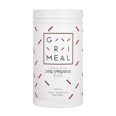 GRIMEAL 식사 대용 쉐이크 ㅣ 일일 영양을 위한 12가지 맛 고단백 저당 포뮬러 식물 및 유청 단백질 블렌드 11가지 비타민 미네랄 포함 초코 750g 파우더 256296, 1개