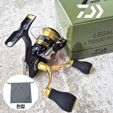 다이와 25 레가리스 LT 에깅 한치 쭈꾸미 갑오징어 스피닝릴 + 천집, 블랙골드, 2500-XH-DH