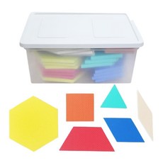 초등교사용 도형영역 수학교구 자석 패턴블럭/ 놀이교구 도형돌리기 초등대비 교육용, 49피스, 1세트