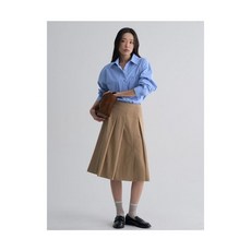 에잇세컨즈 플리츠 미디 스커트 베이지 356327CC1A
