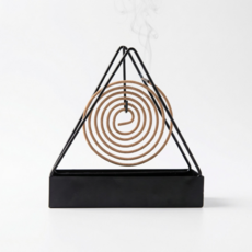 삼각 스탠드 모기향 거치대 모기향 연소기 받침대 캠핑 낚시 모기 퇴치 용품, 블랙