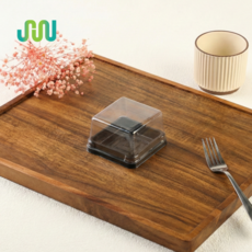 두쫀쿠 용기 사각 투명 화과자 1구용기 떡 모찌 용기, 100세트, 블랙