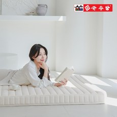 규수방 토퍼 매트리스 허리편한 두껍고 단단한 미디엄 바닥매트리스 국내제조 꿈결토퍼, 웜 베이지, 10cm
