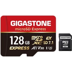 스위치 2 GIGASTONE 28GB SD Express RW 880500MBs SDXC 메모리 카드 2.0 3.0 5.0 7. UHS-I UHS-II 액션 카메라 드론 V30, 128GB microSD, microSD Express