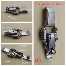 스테인레스 스틸 더블 스프링 잠금 래치 Hasps 가슴 토글 캐치 걸쇠 상자로드 경첩 가구 하드웨어 액세서리