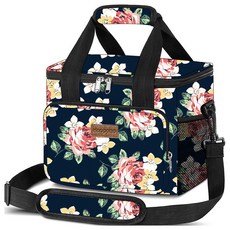 [보냉실험완료] 보냉효과 확실한 진짜 예쁜 보냉백, 꽃무늬, 15L