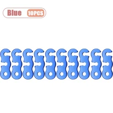 조절 가능한 텐트 로프 텐셔너 야외 캠핑 하이킹 배낭여행 및 모험에 설치하기 쉽습니다. 완벽한 액세서리, 09 Blue-10PCS