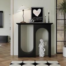 콘솔 대리석 블 긴 현관 라운지 협탁 장식장 복도 금장, 140x30x85 화이트 대리석 일체형 포장