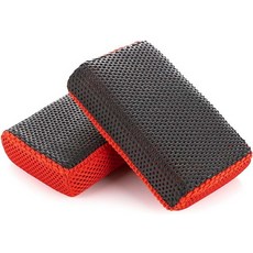 자동 디테일링 및 자동차 디테일링을 위한 2Pcs 미세 등급 점토 스크러버 스펀지는 파편 칠해진 표면 도로 때를 효율적이고 쉽게 제거하여 광택과 색상 깊이를 향상시킵니다