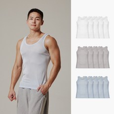 [냉장고섬유]시원한 인견 남성 런닝 5종세트