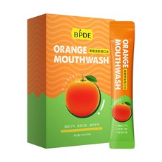 便攜式一次性清新隨身包漱口水-20入/盒，獨立包裝，清新口氣，方便攜帶, 1個, 香橙