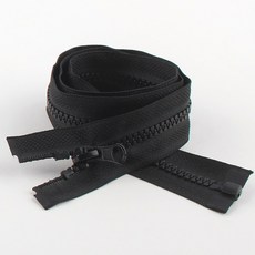 80cm 비슬론 점퍼지퍼5호 개이빨지퍼 자크, 1개, 점퍼지퍼80cm-322블랙