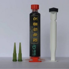 下殺濕溫固化1000 單組份石墨導電膠水高强度粘接無機矽酸鹽金屬陶瓷, 1個, 石墨導電膠黑灰色15g