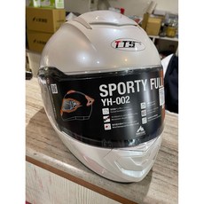 TTS YH-002 全罩式安全帽 珍珠白，安全舒適，透氣輕量，快拆鏡片, 珍珠白