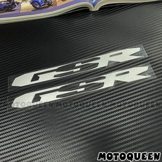 오토바이 바디 쉘 휠 페어링 엠블럼 헬멧 탱크 패드 장식 반사 데칼 스티커, 3. GSR Silver White, A. Length 20CM