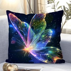 아름다운 꽃패턴 소파쿠션 양면 소파 쿠션 솜 포함 세탁가능 고탄력 트렌디 꽃스타일 수집가 추천 특별한 디자인 트렌디한 스타일, XKHD-17, 40 x 40CM (솜포함 양면쿠션)