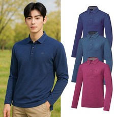 콜핑 남성 시원한 냉감 옆트임 등산 긴팔 카라 티셔츠 KSC429ST1M