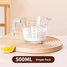 주방 유리 측정 컵(스파우트 핸들 포함) 베이킹 방지 고온 계란 비트 컵 요리 및 베이킹용, 04 500ml (without filte