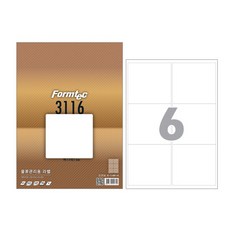 폼텍 물류관리용 라벨지 LS3116, 6칸, 100매