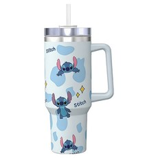 Tiger Pavilion 카툰 캐릭터 핸들 아이스 텀블러, 물방울 캐릭터, 1개, 1200ml