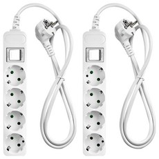 모노케어 접지 전선형 멀티탭 4구 DH-2048NT DH-1049-ST, 3m, 화이트, 2개