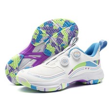 羽毛球鞋 男女透氣網面防滑旋轉扣運動鞋