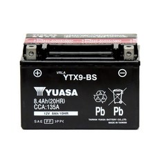 YUASA 湯淺 YTX9-BS 9號機車電池, 1個, 1入