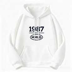 FONOW 후드티 1987 오버핏 남녀공용 로고 봄가을 레터링 봄가을