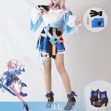 崩壞星穹鐵道cos服三月七cosplay服裝，動漫角色扮演服，新北快速出貨
