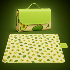 LALLA 프리미엄 휴대 방수 피크닉매트, 아보카도