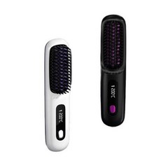 LND(당일출고) 무선 매직 헤어빗 고데기 빗고데기 꼬리빗 집게 파우치포함 풀세트 브러쉬 휴대용 여행 헤어, EN무선콤브매직빗고데기(퍼플), 상세페이지 참조