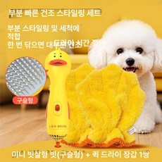 강아지 헤어 드라이어 가정용 고양이 목욕 일체형, 1개, 구슬형 +속건 장갑 1쌍, 기본 모델명/품번
