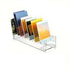 新品 12層亞克力多層賀卡展示架便攜式卡片展示架透明明信片支架 副廠商品, 透明, 1個