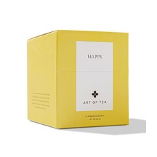 Art of Tea | 유기농 해피 티 | 친환경 피라미드 티백 12개 | 천연 카페인 마이티 아로마, 행복, 36g