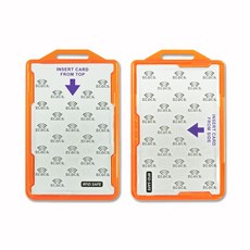 GSA FIPS 201 認證 RFID 安全證件套, 透明橘, 1個