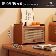 엔틱 싱크대위수납장 홈카페꾸미기 다기 미니찬장 3단, 2 단 35CM [인조 라탄 도어]