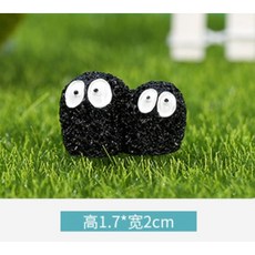 龍貓系列微景觀公仔 煤炭精靈小梅 多肉盆栽造景擺件 園藝裝飾, 【E8】大煤球