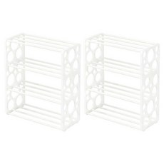 Tiger Pavilion 사이드 버블 디자인 신발정리대 45cm, 2개, 화이트