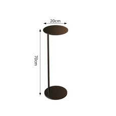 티테이블 사이드 테이블 미니 인테리어 (20x20x60cm) 소파옆 간이 블랙, W. 검정 편측 구멍 높음